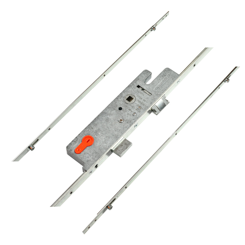 2 Hook Invisible Cylinder Aluminium Trim Multi Point Door Lock