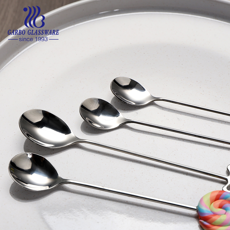 Cute Flatware Stainless Steel Cutlery Set Home OEM Handle Long Spoons Forks Set Bulk Wholesale Forks