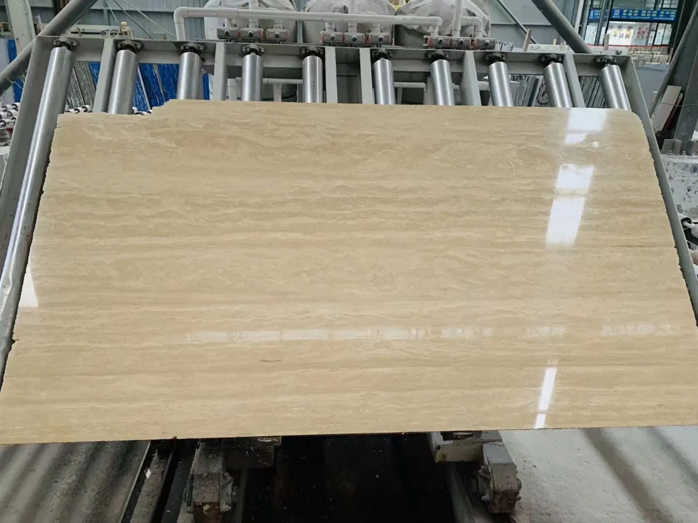 Honed/Polished Real Natural Travertine Stone Marble Italy Slab for Floor Wall Stone Table