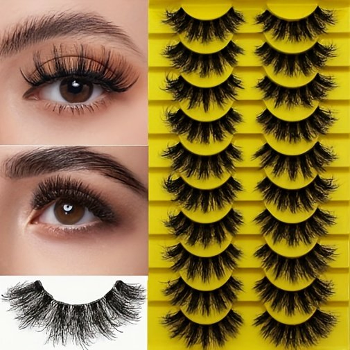 10 Pairs of Fluffy and Messy False Lashes for Eye Makeup