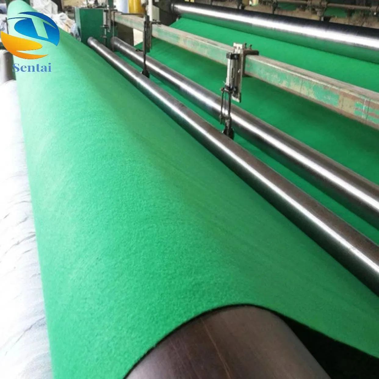 Export 500 Grams of Green Geotextile for Highway Maintenance, Permeable and Dustproof Construction Site, Sun Shading Geotextile for Greening