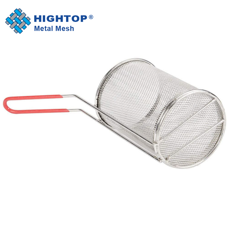 Stainless Steel Mesh Food Noodle Strainer Pasta Boil Basket with Handle