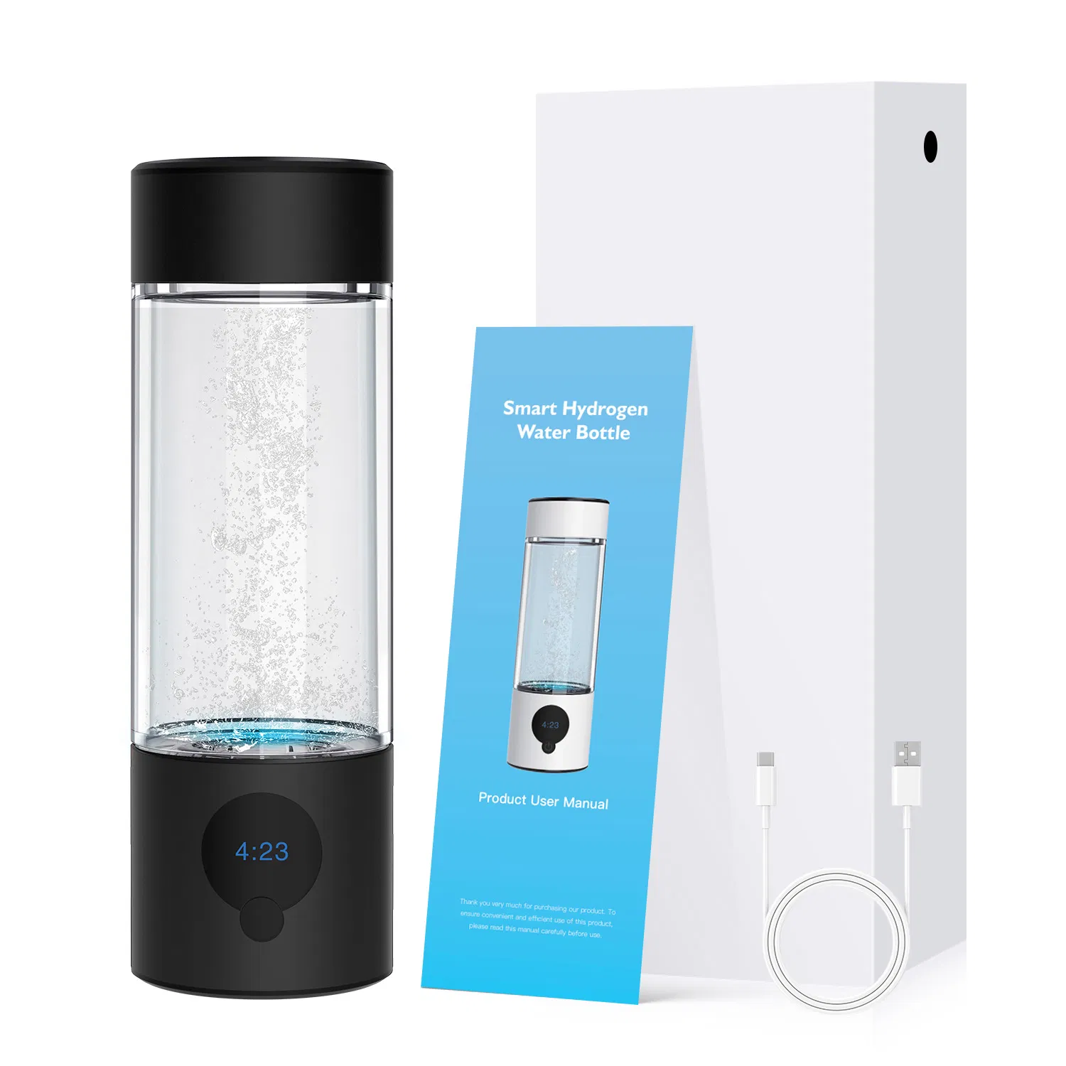 Suyzeko 390ml Spe Pem Technology Hydrogen Rich Water Bottle for Anti Aging
