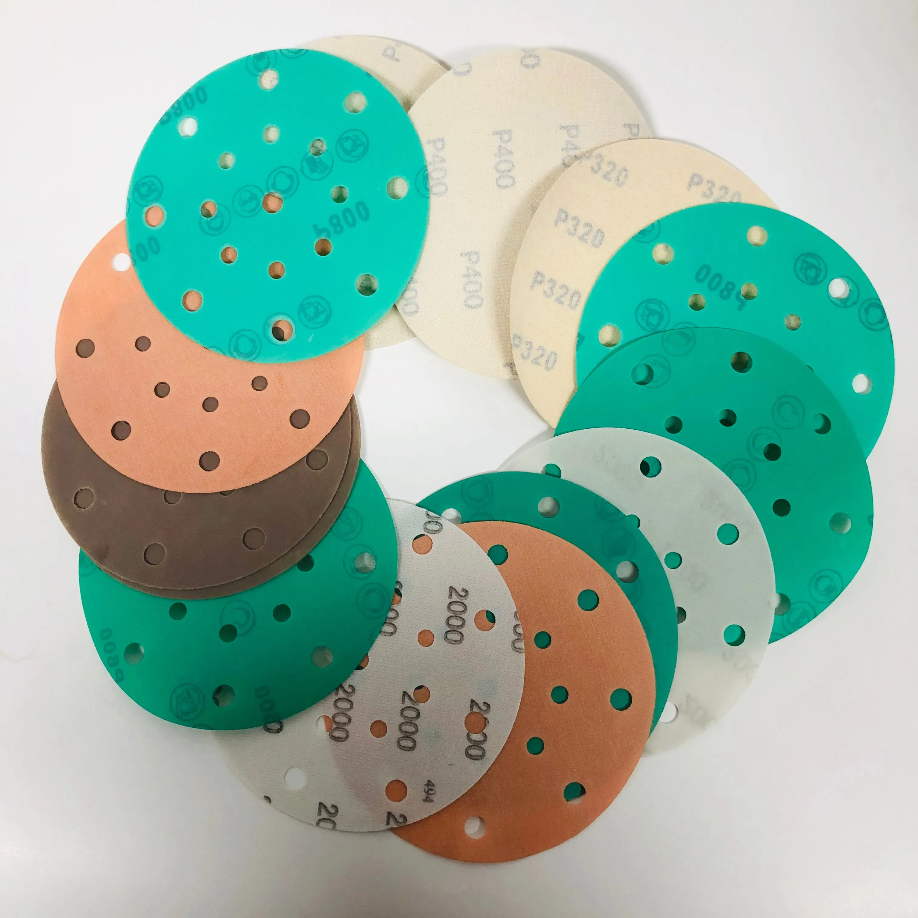 Набор круглых шлифовальных листов 150мм P60-P1200