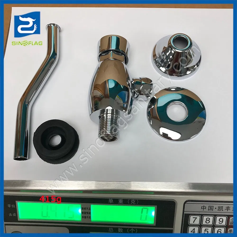 Toilet Wall Mount Push Button Time-Delay Brass Flush Valve