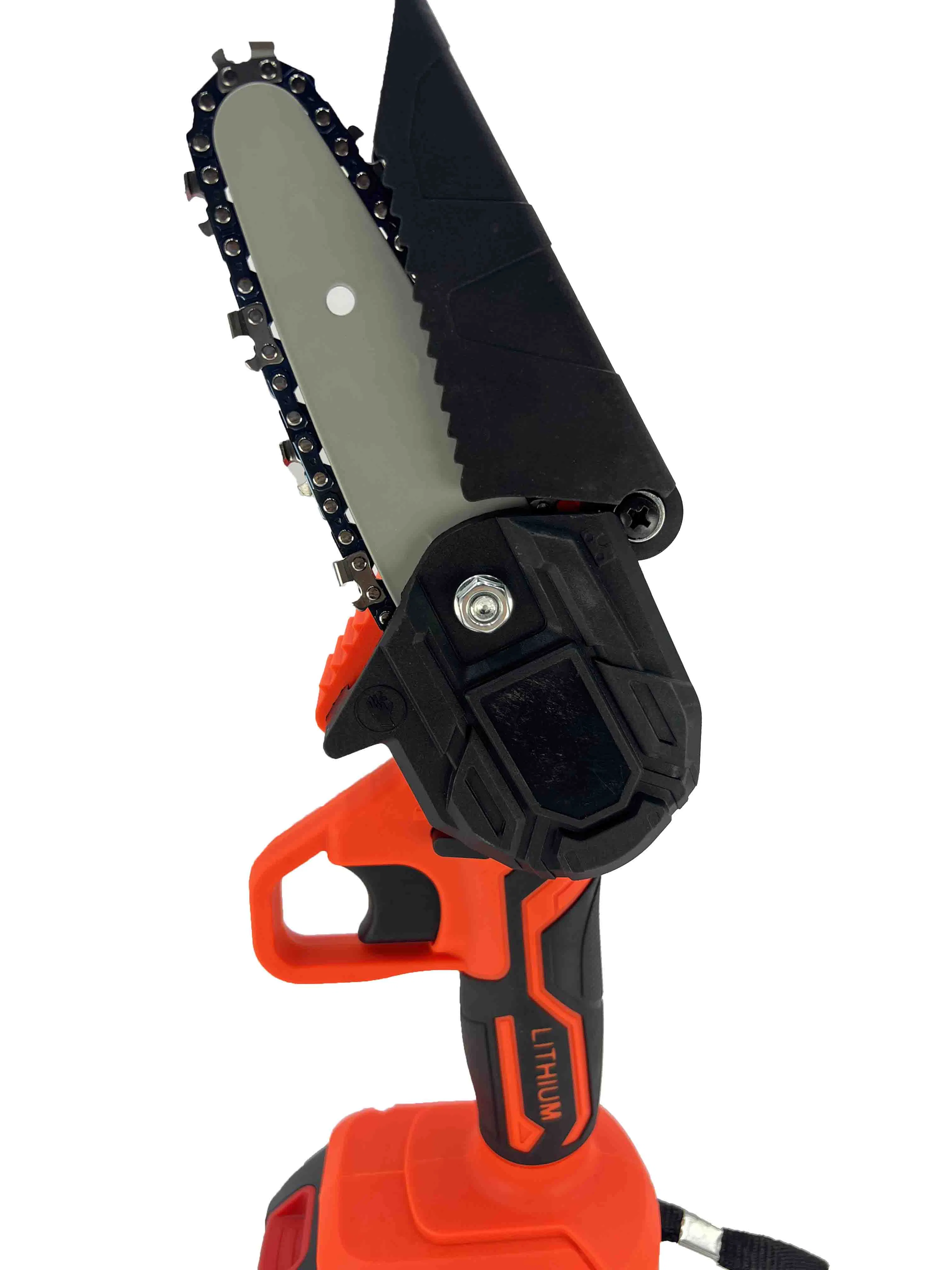 6/4-Inch Mini Chainsaw Rechargeable Handheld Electric Pruning Single Hand Saw Garden Lithium
