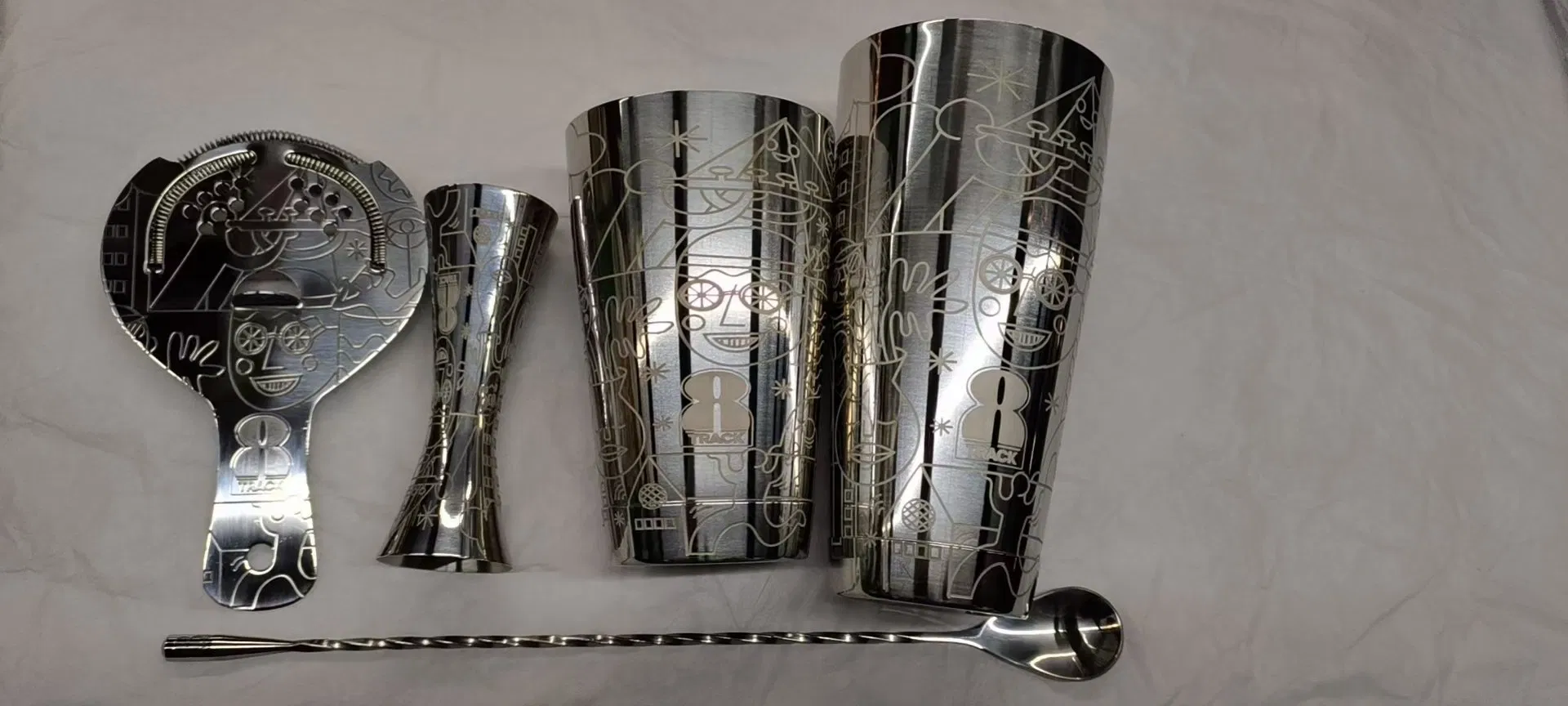 7 Pieces Luxury Stainless Steel Bar Tools Bartender Kit