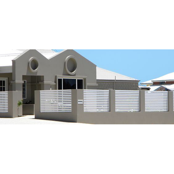 Easy Assembled DIY Garden Metal Aluminum Horizontal Slat Privacy Security Fence Panels