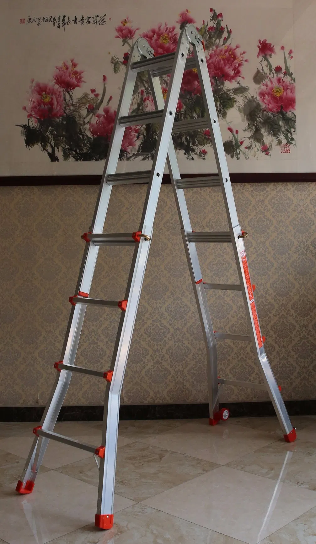 3.2m Aluminium Telescopic Ladder with Hinges