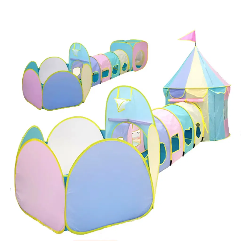 Pop up Camping Tent Kids Play Tent with Tunnel Playhouse Kids Indoor Outdoor Tent