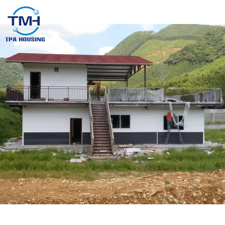 2 Floor Steel Structure Frame Prefab House for Office Building