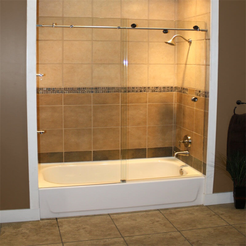 Modern Corner Steam Shower Room with Whirlpool Tub