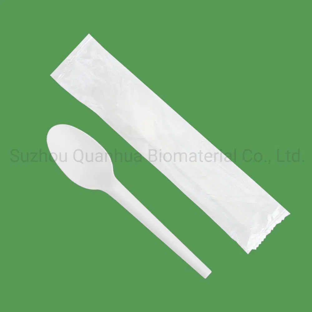 Ready to Ship Wrapped 100% Compostable Cpla Fork Disposable Biodegradable Cutlery Set