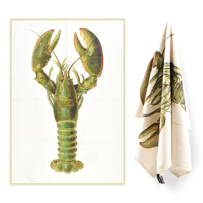 Hand Block Print Waffle Kitchen Towel Ultra Absorbent Quick Dry Waffle Dish Towels Lightweight Reusable Sustainable Tea Towels for Cleaning and Drying