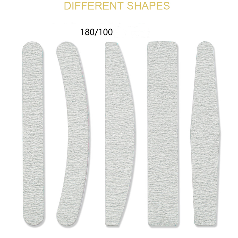 High Quality 100/180 Grit Emery Nail Files with Different Shape