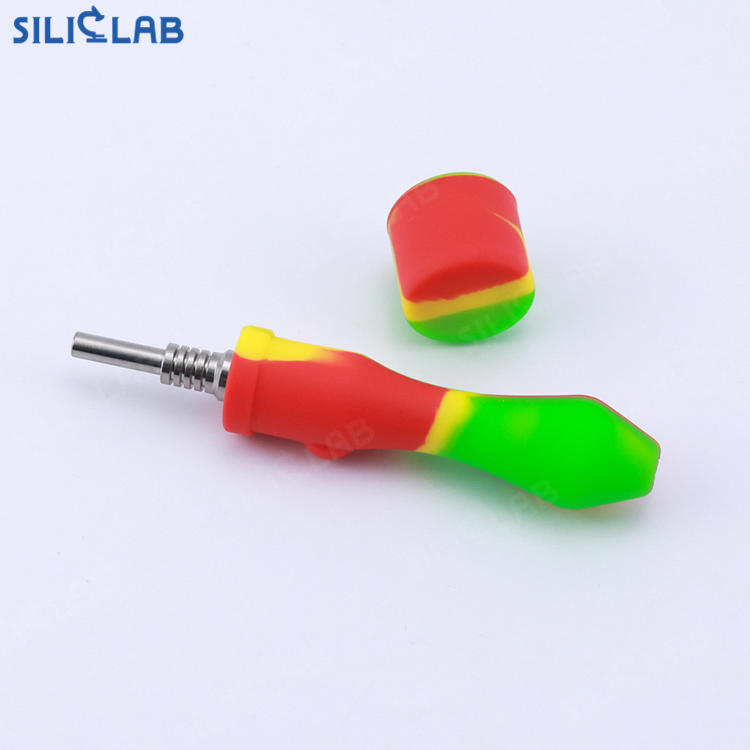 Nectar Collector DAB Straw Mini Smoke Collector Filter Smoking Pipe with 10mm Titanium Nail