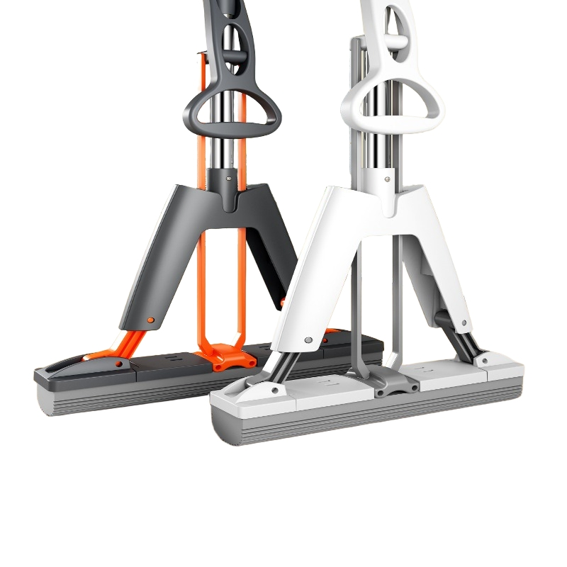 Home Cleaning Flat Mop Stainless Steel Handle Self-Wringing Microfiber Pad Mop