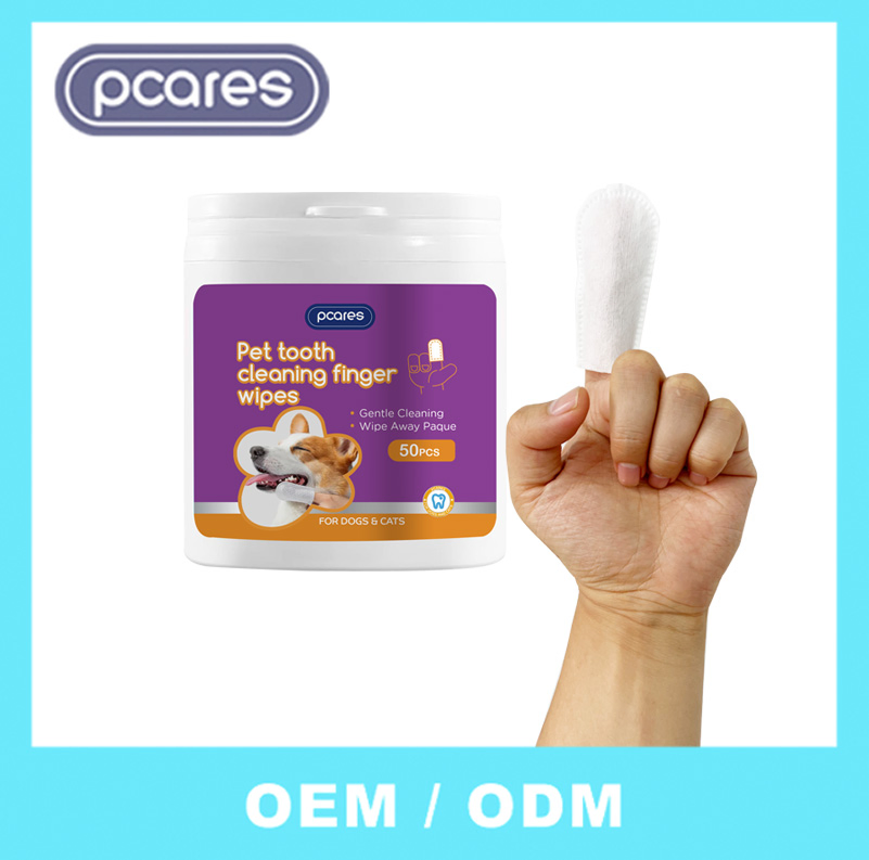 Pet Teeth Cleaning Finger Wipes Pet Gloves Wipes