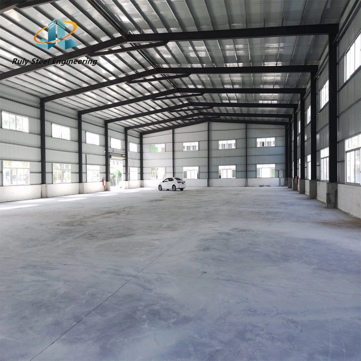 Single/Double/Multi Slope Roof Design Easy Mainenance Prefabricated Steel Structure Workshop Shed