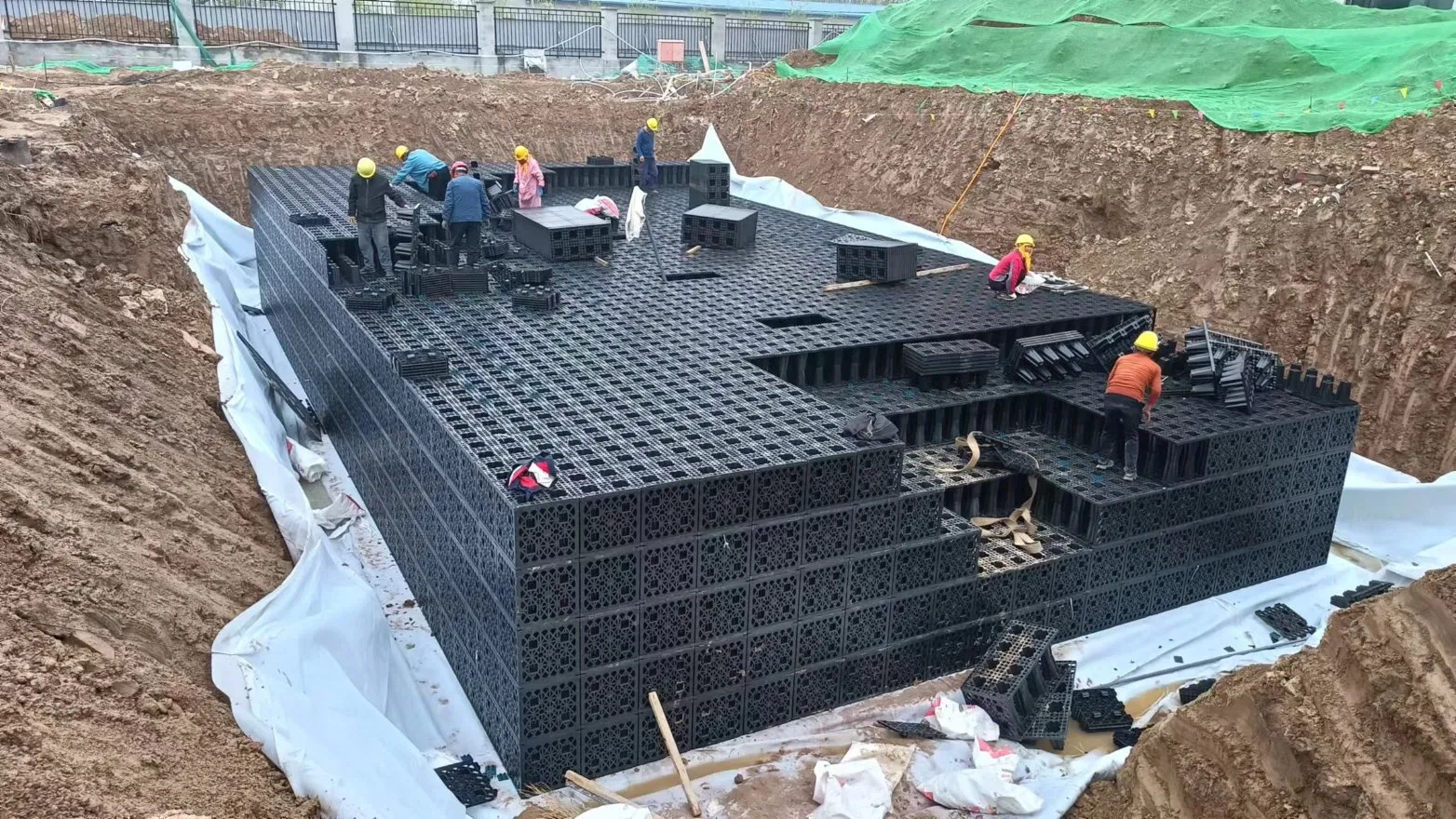 Stormwater Soakaway Retention Geocelluar Tank Underground Water Storage Filatration Modulars Detention Tank