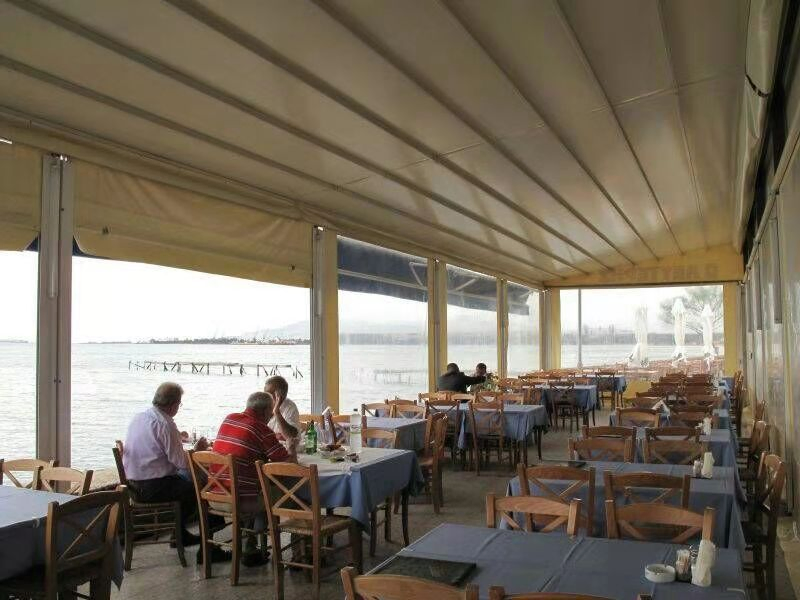 Outdoor Motorized Aluminum Retractable PVC Waterproof Awning