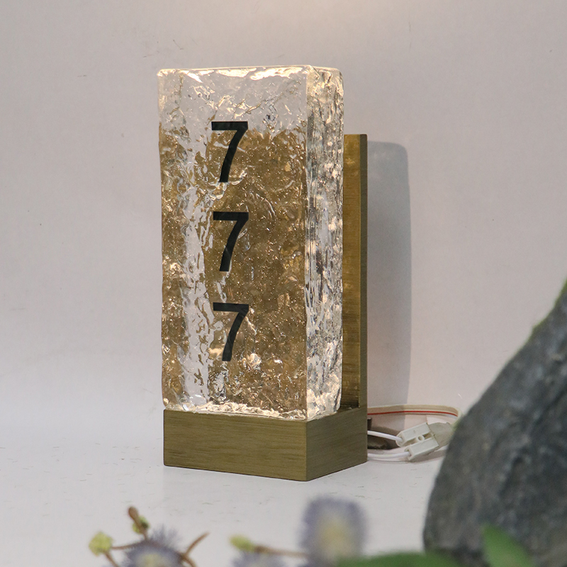 Ezd New Design Acrylic Illuminated Hotel House Door Number Sign with Light