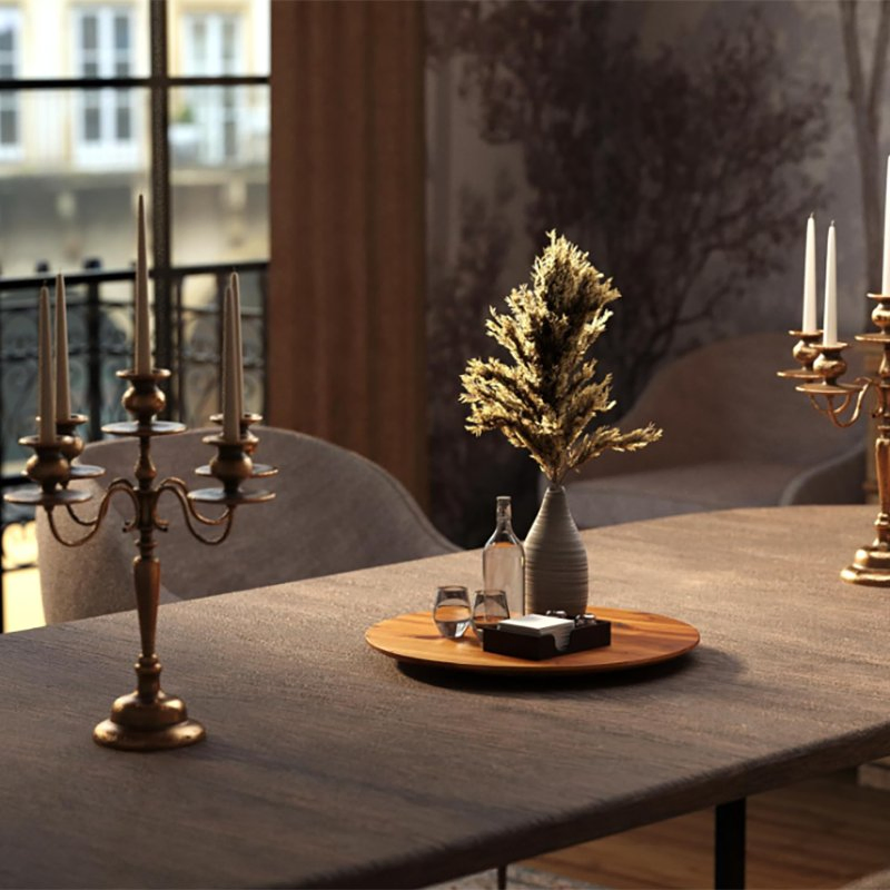 18" Acacia Wood Serving Tray Charcuterie Cheese Board Table Top