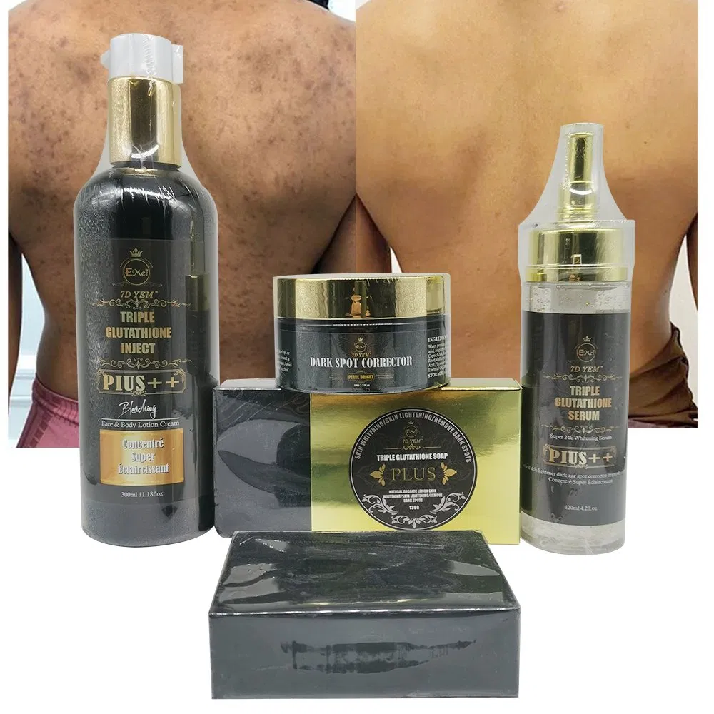 OEM Natural Organic Glutathione Vitamin C Serum Black Spot Face Cream Soap Glutathione Whitening Skincare Set