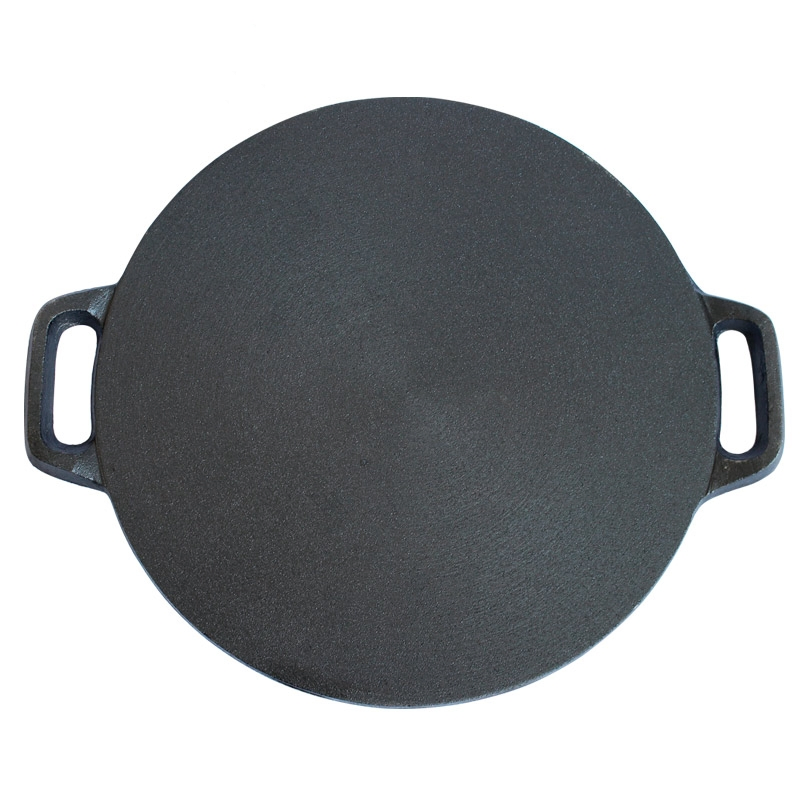 Pre-Seasoned Heavy Duty Cast Iron Round Crepe Pan with Handle