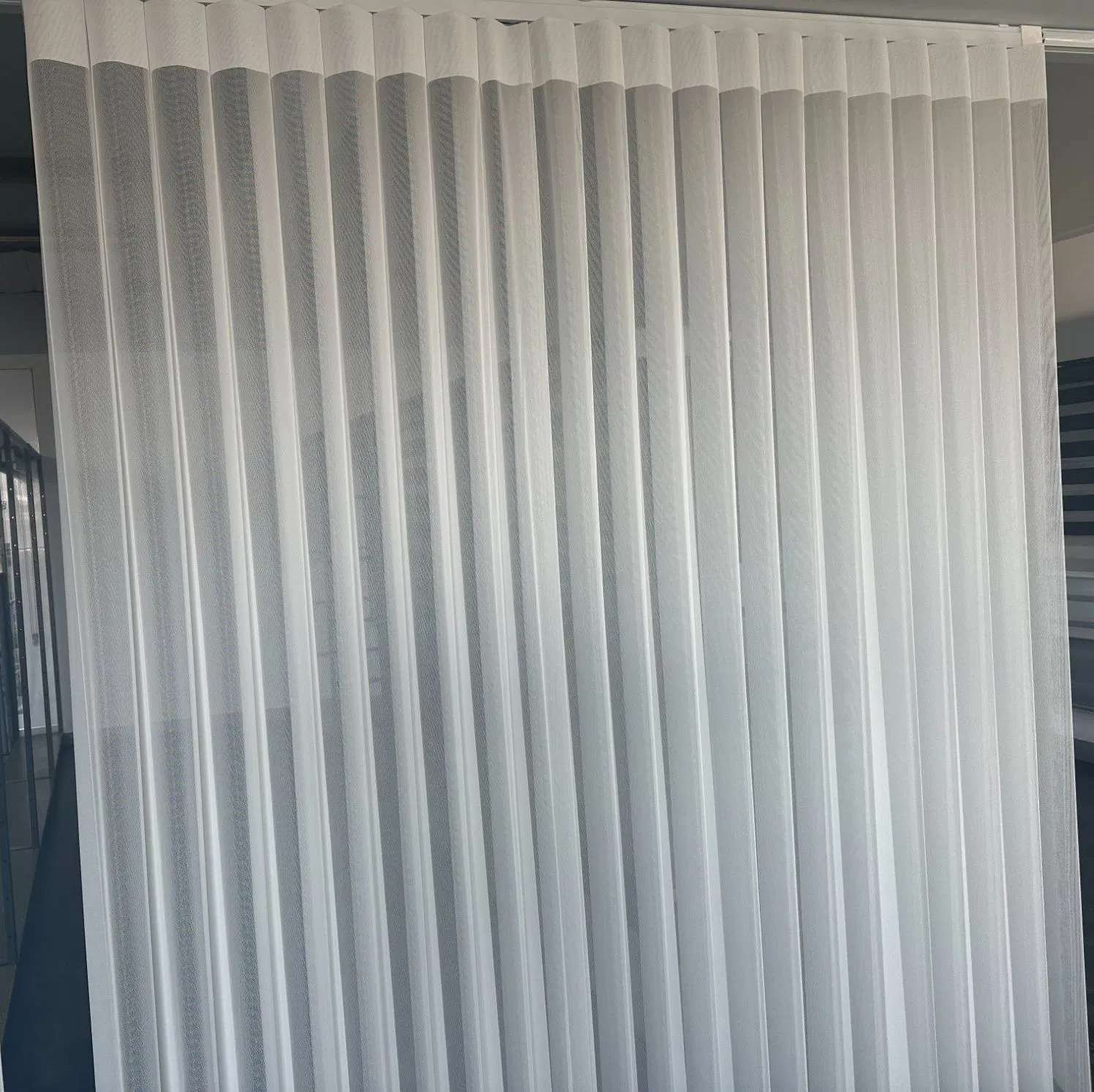Patio Blinds Blackout Motorized Vertical Blinds Sheer Shade Curtains for Large Window