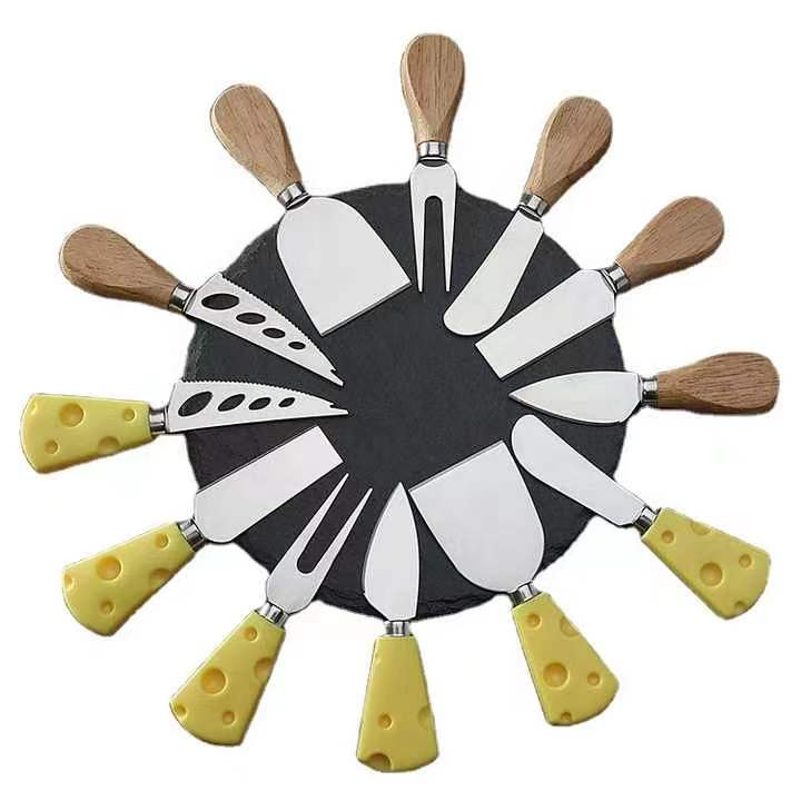 Wooden Handle Stainless Steel Cheese Knife Set
