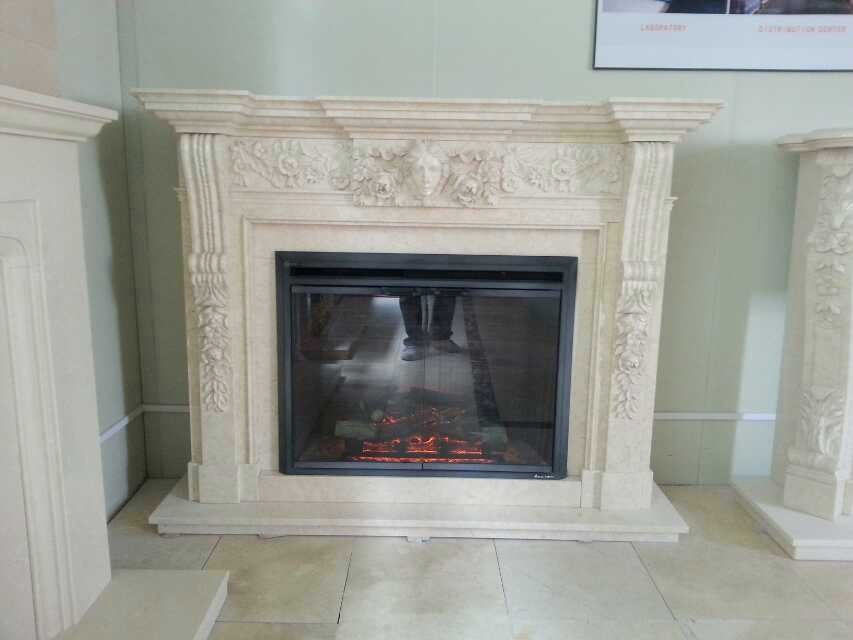 Customized Size Rococo Baroque Style Hand Made Carved French Inspired Marble Fireplace Mantel Design Price