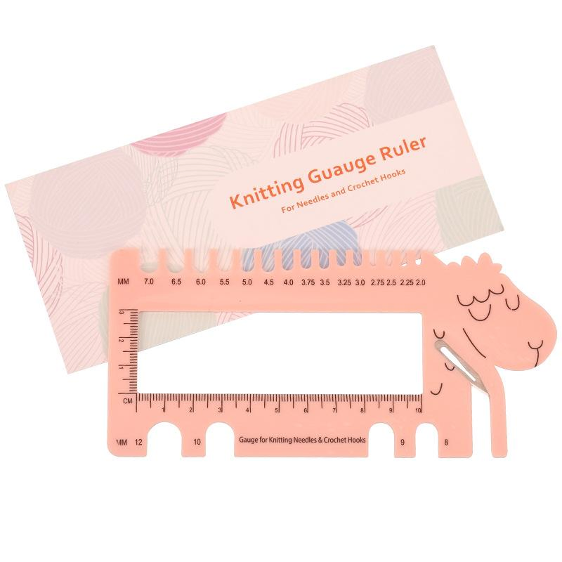 Sheep Crochet Hook Gauge Plastic Knitting Needle Gauge Measuring Tool