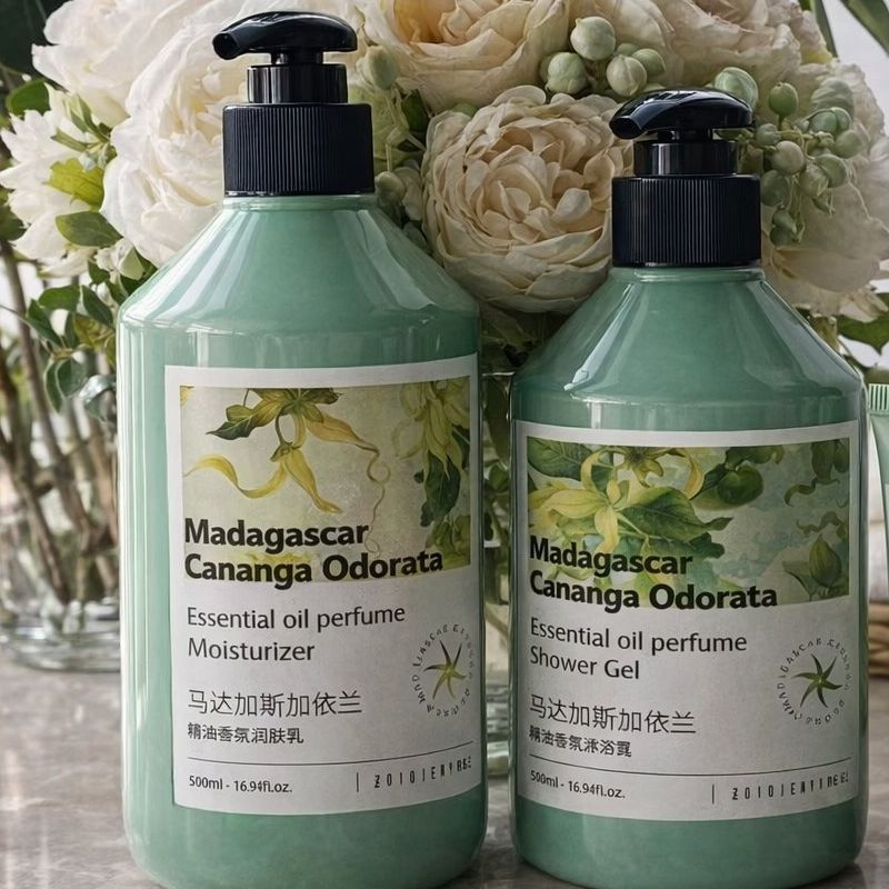 Ylang-Ylang Hotel Amenities Shampoo Set with Shower Gel Conditioner and Body Lotion