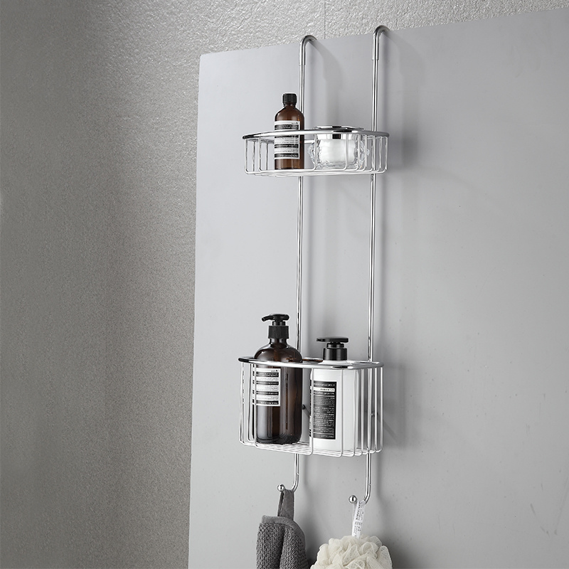 Bath Accessory Stainless Steel Hollow Rack Bathroom Shelves Hanging Basket