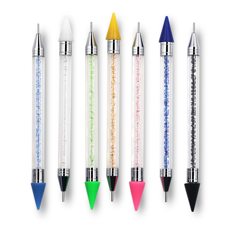 Beautiful Crystal Nail Art Wax Pen Diamond Colorful Nail Art Dotting Pen