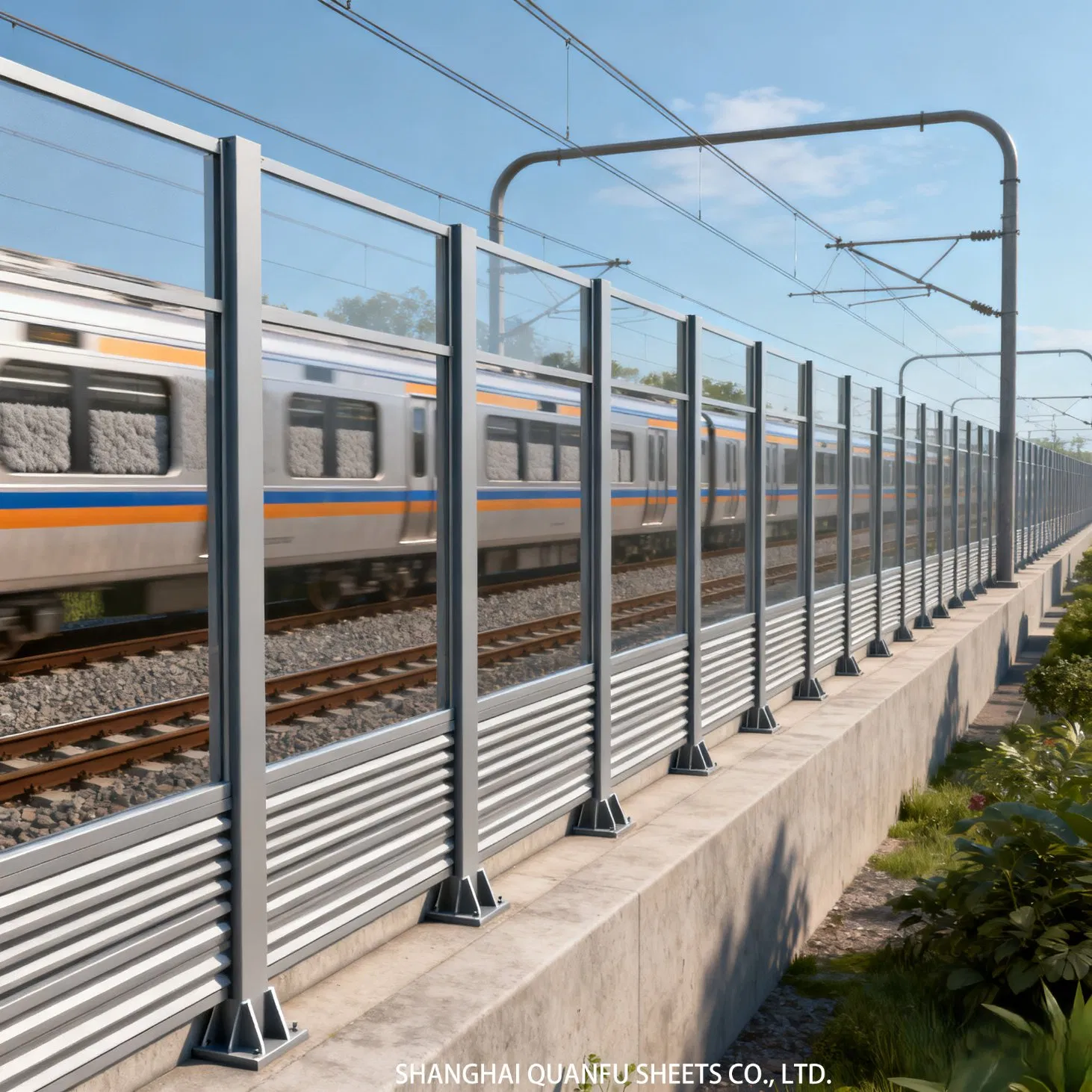 5mm-20mm Polycarbonate Solid Sheet for High Speed Railway Station Sound Barrier