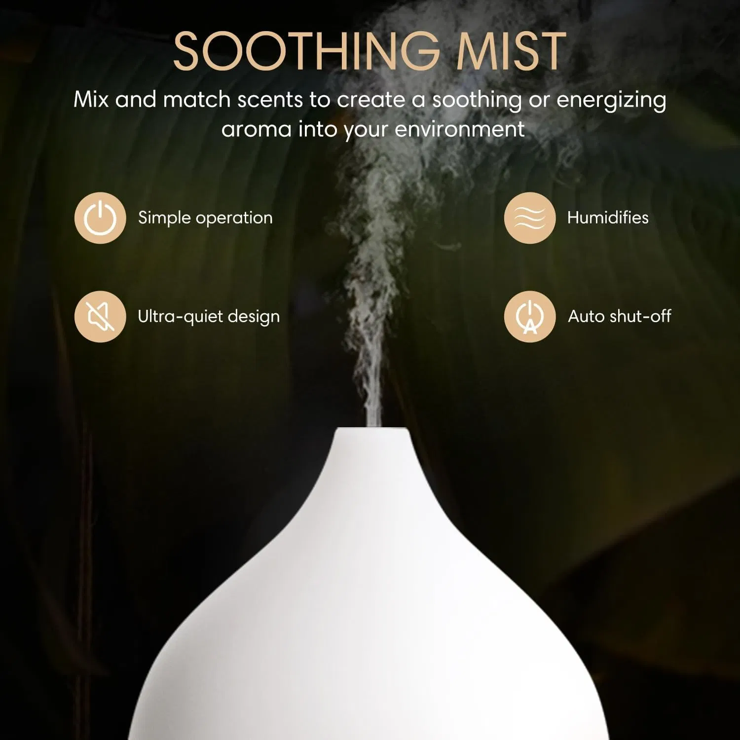 Cute Electric Aroma Diffuser, 7 LEDs, Wood Grain for SPA