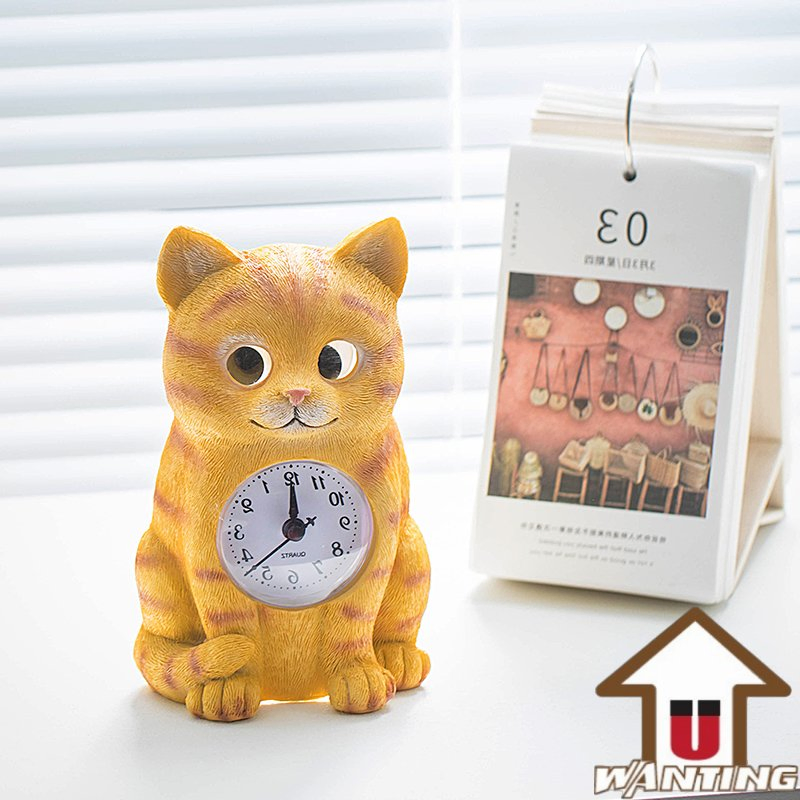 Nordic Lovely Resin Craft Owl Wall Hanging Pendulum Clock Living Room Decoration