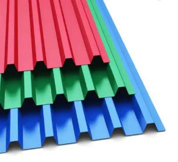 PPGI Roofing Sheet Roof Sheet Corrugated Coated Surface Aluminium Zinc 0.5mm Thickness
