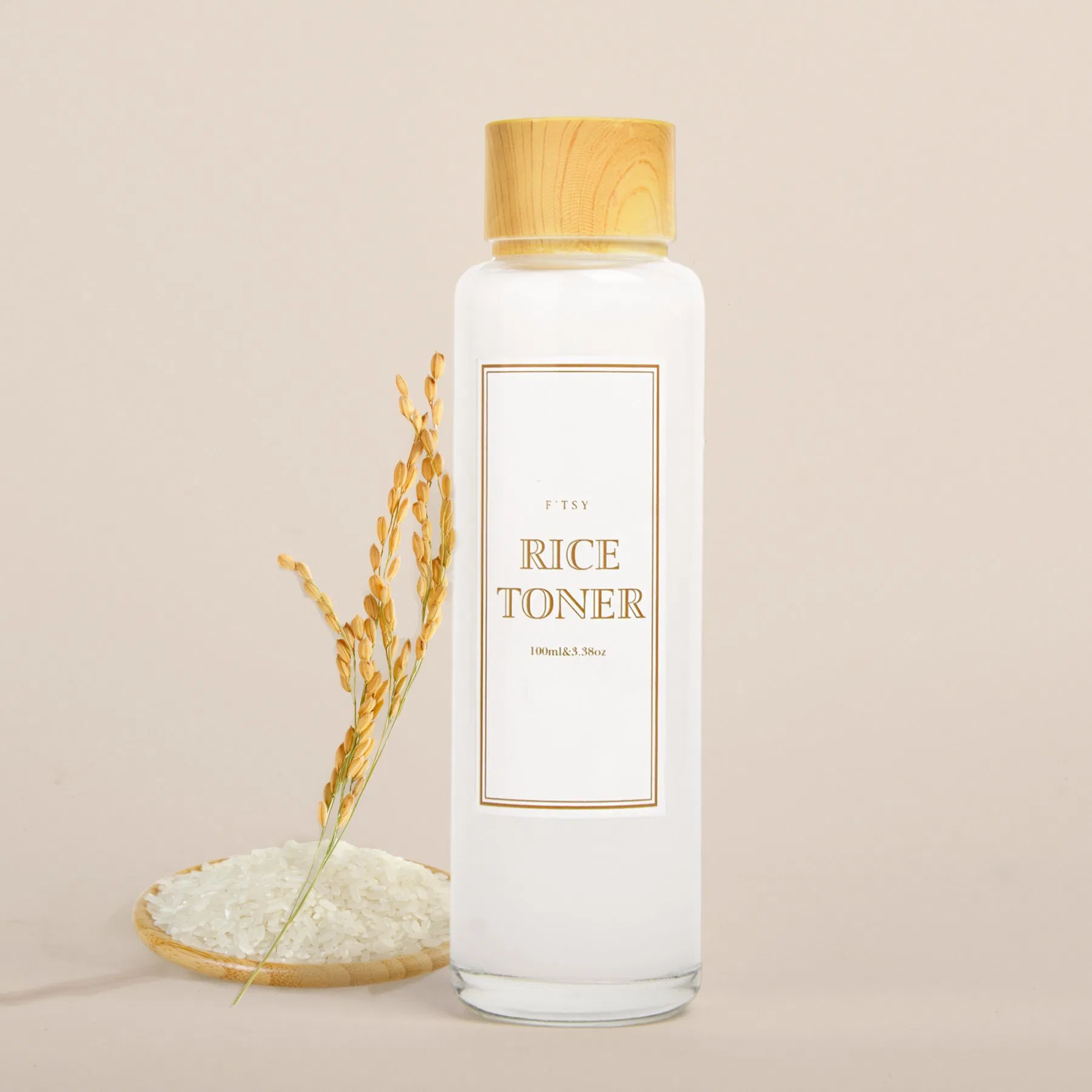 Natural Brightening Anti Wrinkles Rice Toner Niacinamide Soothing Rice Extract Face Toner