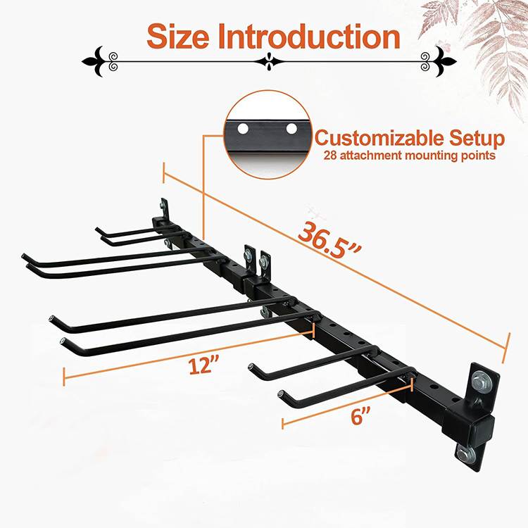 Jh-Mech Garage Organizer Wall Mounted Garden Tool Storage Rack