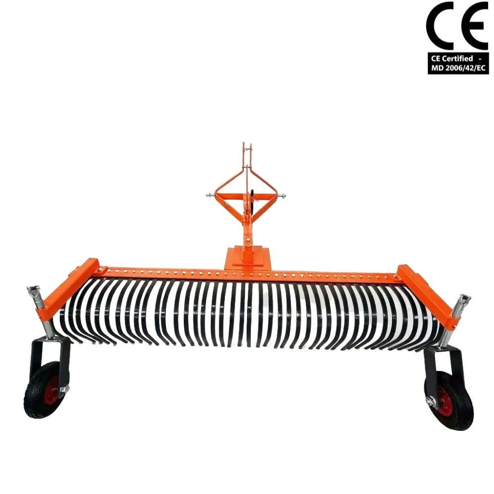 3 Point Hitch Grass Machine Lawn Stick Rock Leaf Weeding Lawn Leveling Garden Hay Landscape Rake for Tractor