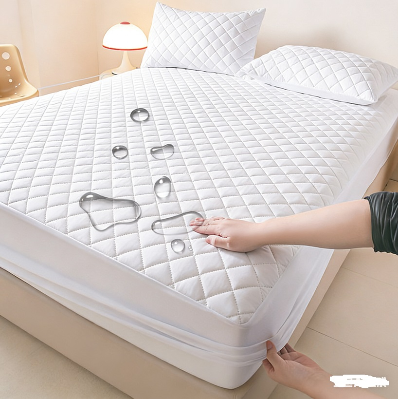 Supersoft Microfiber 70GSM Ultrasonic Embossing Quilted Fitted Type Waterproof Mattress Cover