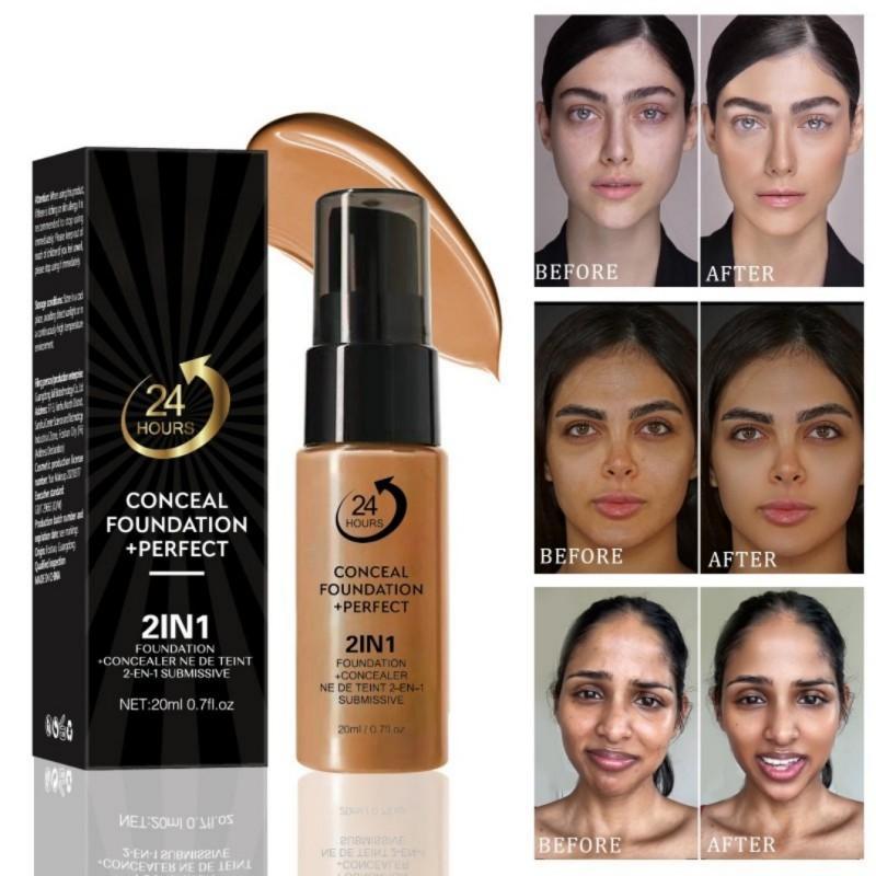 Liquid Foundation Is Durable, Waterproof and Sweat-Proof Easy to Push Away The Oil Control Concealer Foundation.