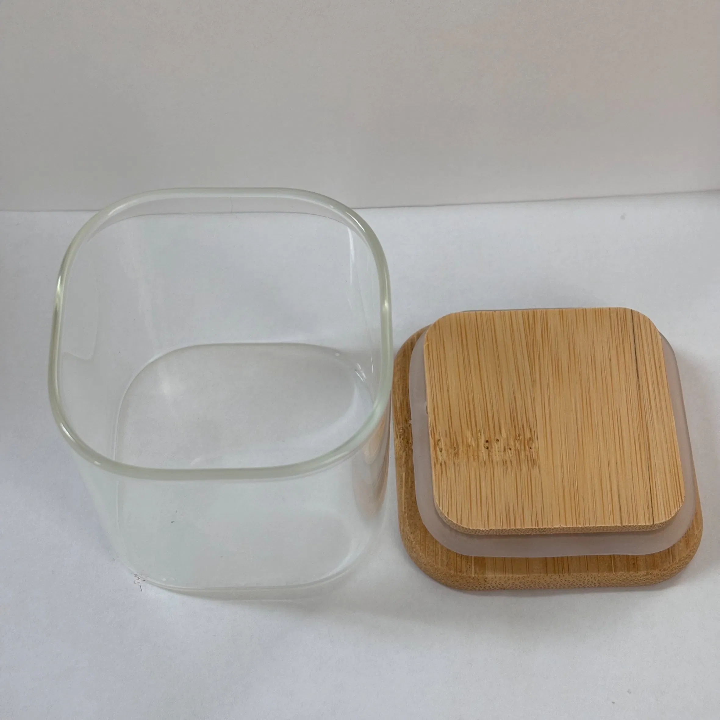 150ml Square Glass Jar with Bamboo Lid for Stylish Storage Solutions
