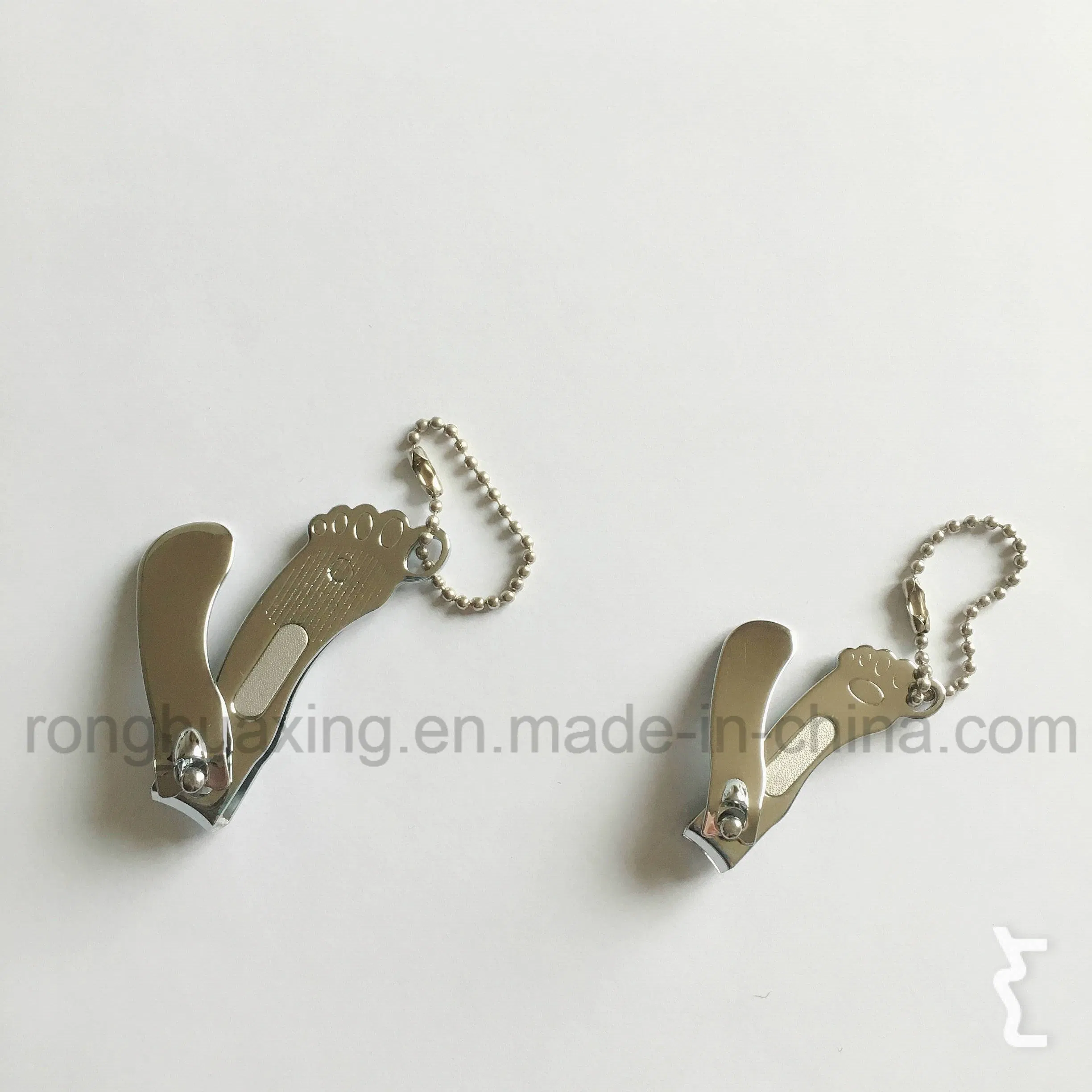 Promotion Nail Cutter with Cute Foot Shape, Laser File and Keychain