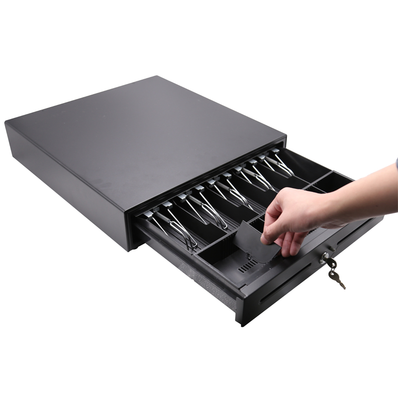 Metal POS Cash Drawer, 5 Bills 5 Coins Cash POS Money Box