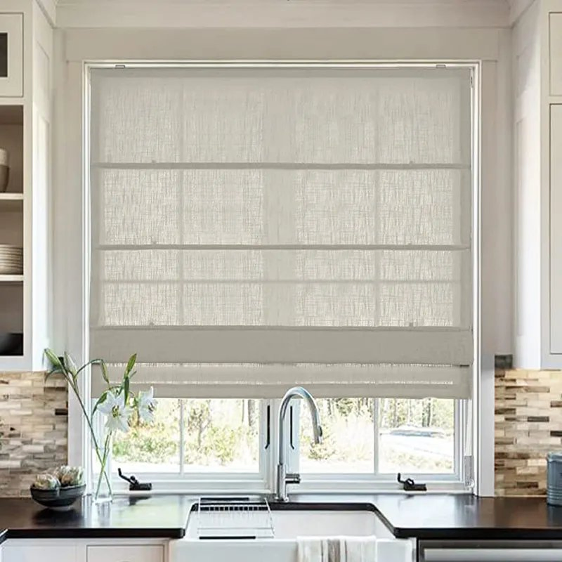 Blackout Roller Shades Roman Window Blinds Window Sunscreen Manual Roman Blinds