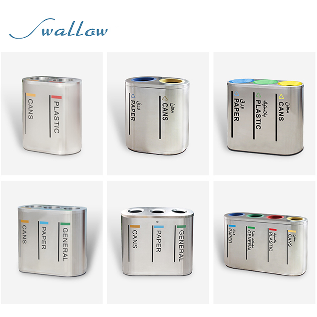 Уличная сортировочная урна со стальным вкладышем